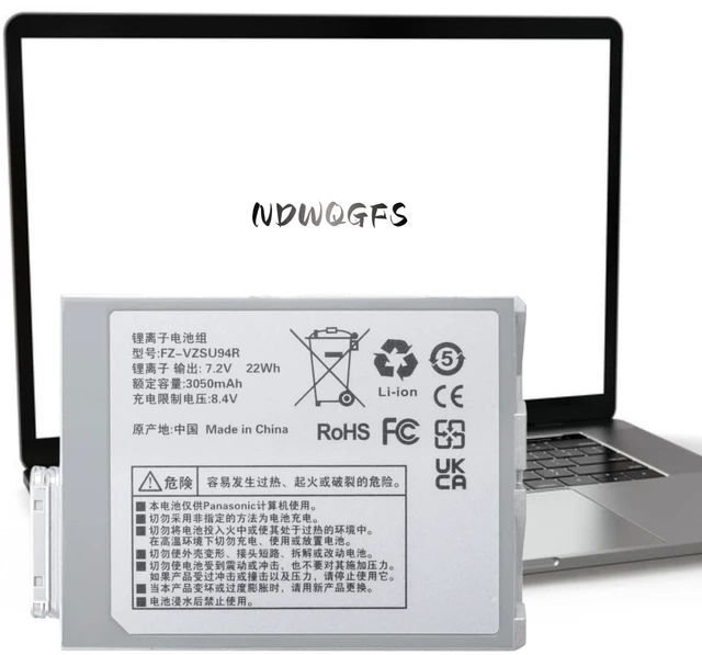 Main image of FZ-VZSU94W FZ-VZSU94R Laptop Battery Compatible with Toughpad FZ-B2 FZ-M1 FZ-B1 FZ-M1C Series Compatible with FZ-VZSU94 FZ-VZSU94JS FZ-VZSU94K FZ-VZSU95 FZ-VZSU95W FZ-VZSU95JS FZ-VZSU0JW