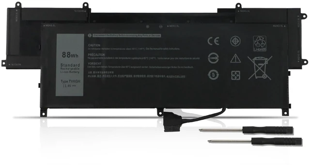 Main image of TVKGH 88Wh Laptop Battery for Dell Latitude 9510 / Latitude 9520 2-in-1 Replacement for N7HT0 V5K68 HYMNG N2NLL 08NFC7 N2NLL N7HTO 089GNG 0PKW00 0HYMNG, 11.4V 7334mAh 6-Cells