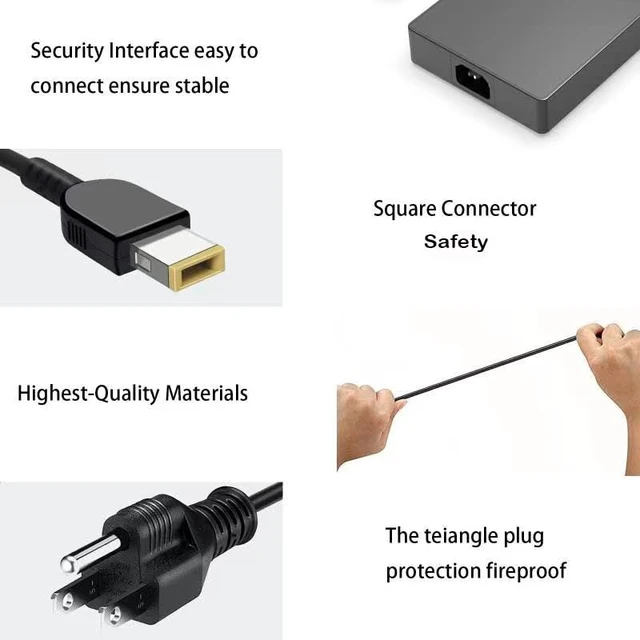 Alt view image 3 of 6 - 300W Charger Fit for Lenovo Legion 5 & ThinkPad AC Power Adapter Compatible with Lenovo Legion 5/5i/5 Pro/7/7i, ThinkPad P73/P72/P53, replaces ADL300SDC3A GX21F23045