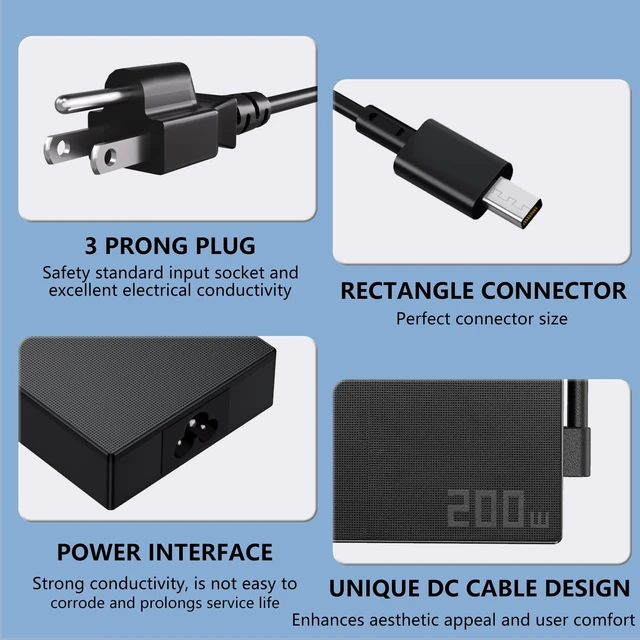Alt view image 5 of 7 - 200W for Asus Laptop Charger Fit for Asus ProArt ROG Zephyrus,Rectangle Tip 200W for Asus Charger Compatible with Asus ProArt P16 PX13 H7606 HN7306 Copilot, ROG Zephyrus G16 G14 GA605 GU605 GA605WV