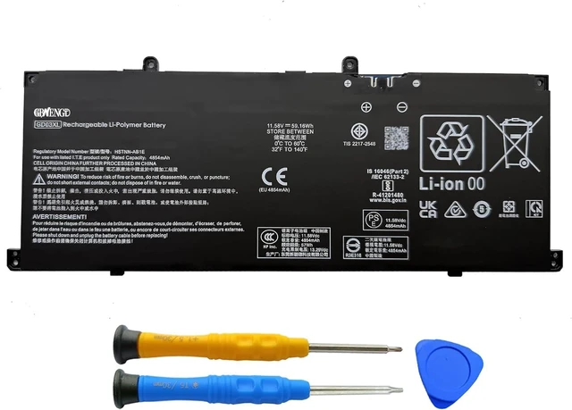 Main image of GD03XL N66215-005 Battery Replacement for HP Envy x360 14 2-in-114-fa0000 14-fc0000 OmniBook X 14-fe000 EliteBook Ultra G1q G1q8 Pavilion 16-af0000 16-ag0000 Series N66215-001 GD03059XL