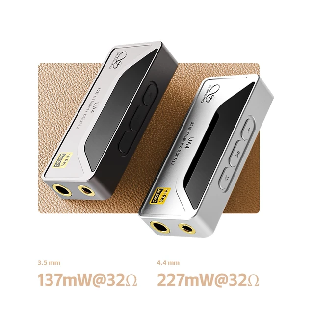 Alt view image 4 of 6 - UA4 Portable USB DAC/AMP Headphone Amplifier,Support MQA 16X,768kHz DSD512,High Driving Power for Android/iOS/Mac/Windows,dongle Volume Control,3.5/4.4mm up to 237mW@32 Output (Titanium)