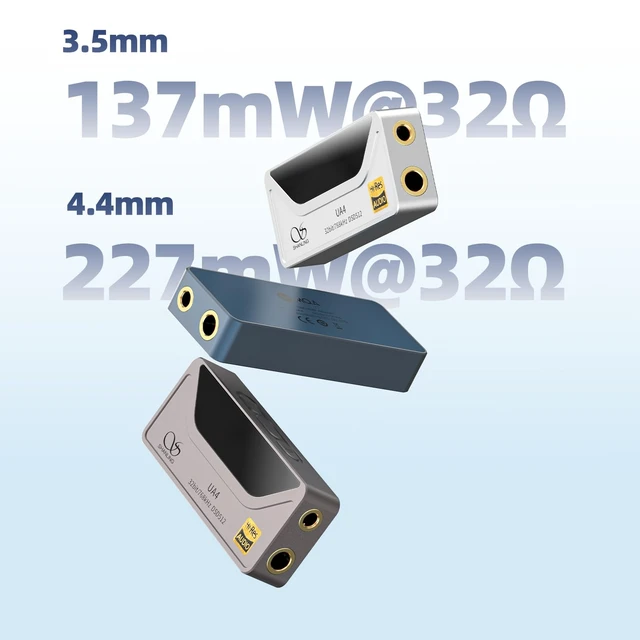 Alt view image 5 of 6 - UA4 Portable USB DAC/AMP Headphone Amplifier,Support MQA 16X,768kHz DSD512,High Driving Power for Android/iOS/Mac/Windows,dongle Volume Control,3.5/4.4mm up to 237mW@32 Output (Titanium)