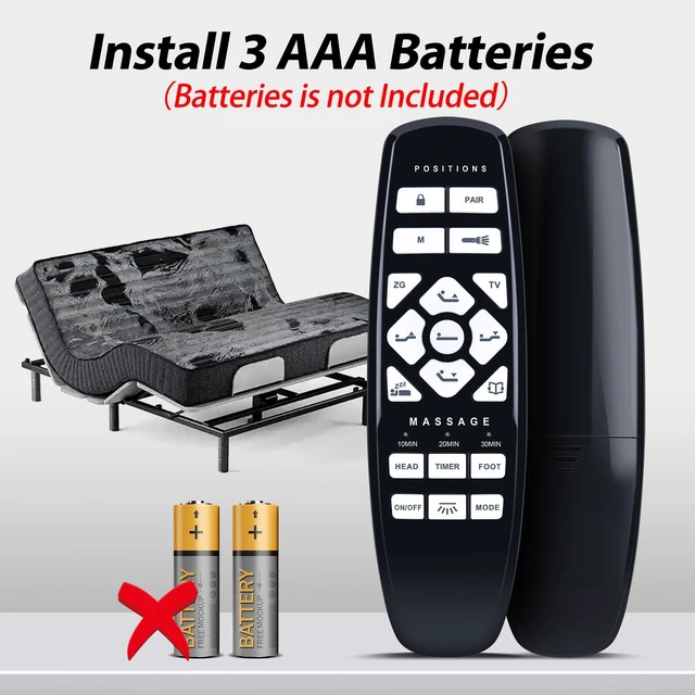 Alt view image 5 of 7 - New RF27 Replacement Remote Control fit for GhostBed RF.27.19.02 & Fromann 9.01.0686 & ASONLY & King Luxury Adjustable Bed
