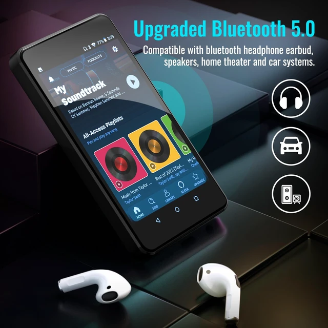 Alt view image 5 of 7 - MP3 Player for Kids with Spotify, Parental Controls, Android 14 Play Store, Spotify Kids, Music, Up to 512GB, Starry Black