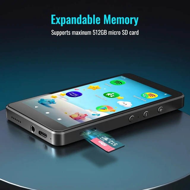 Alt view image 6 of 7 - MP3 Player for Kids with Spotify, Parental Controls, Android 14 Play Store, Spotify Kids, Music, Up to 512GB, Starry Black