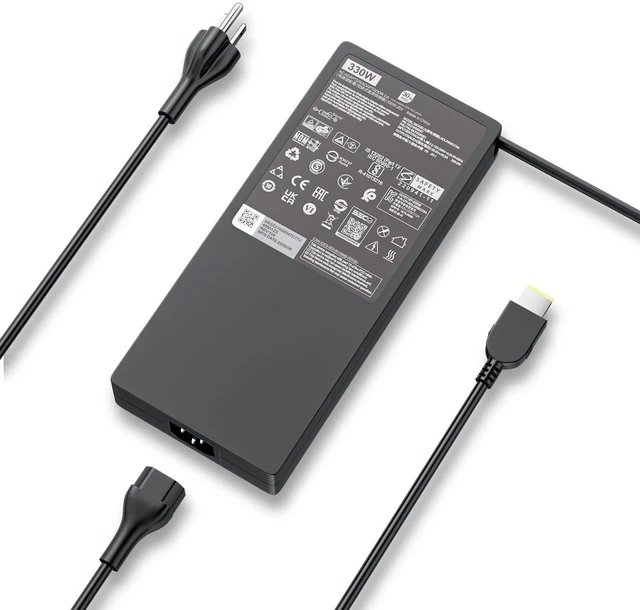 Main image of 330W New Slim Charger Fit for Lenovo Legion Pro Laptop RTX 5090 AC Adapter Power Supply Cord For Legion pro 9 9i 7 7i 5i 5 Gaming laptop RTX 5080 5070 2026 GaN Smart Fast Charging Multiple protection