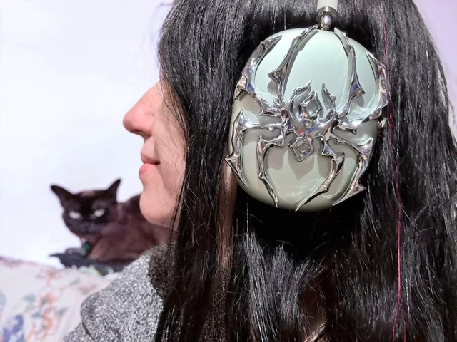 Alt view image 2 of 6 - Chrome Spider on Hardshell Cases for AirPods Max, No Headset Included, Apple Headphone Accessories only, Fashion Headphone Accessories