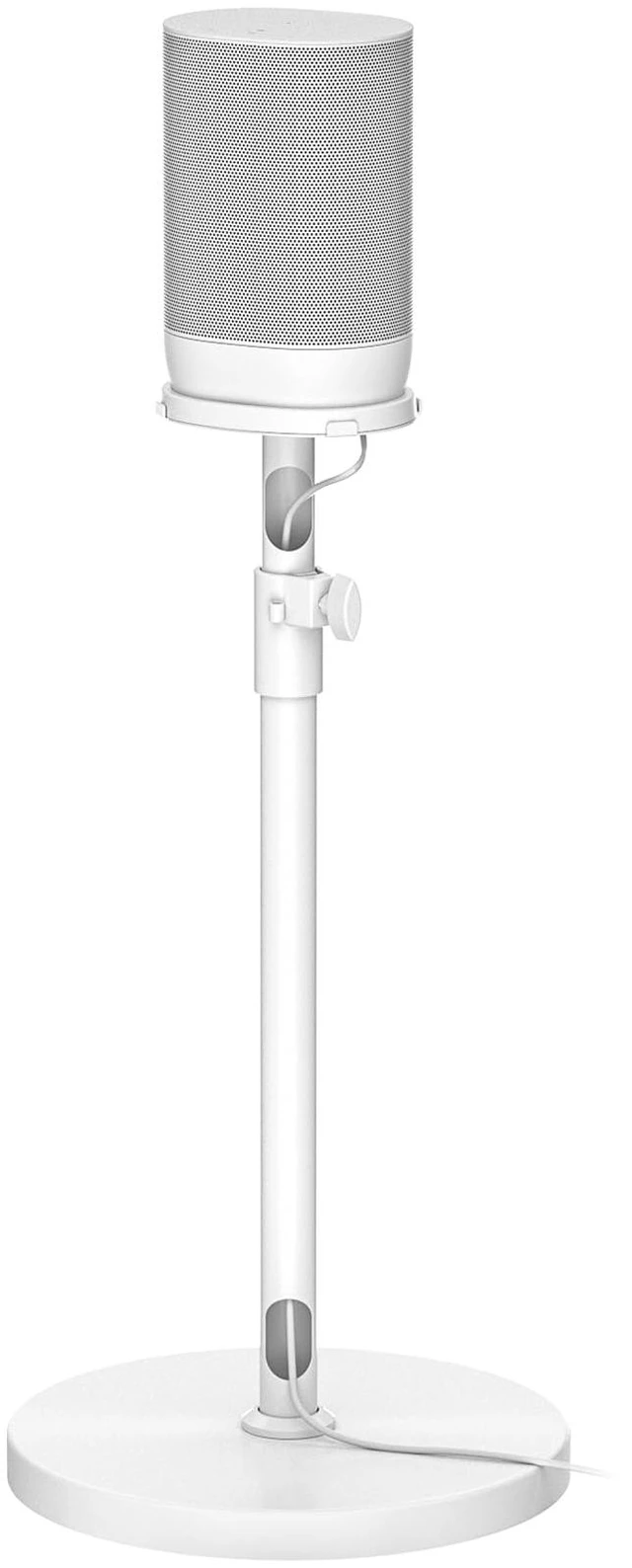 Main image of Floor Speaker Stand for Sonos Move and Sonos Move 2 Stand, 1-Pack White ToolFree Height Adjustment 33.5"40.5", Neat Cable Management, Works With Cable & Base Charging, Weighted AntiWobble Base