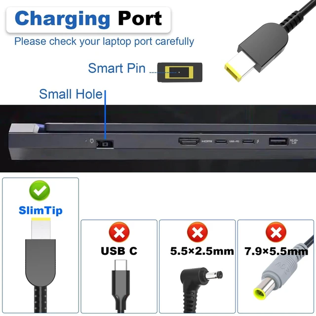 Alt view image 2 of 5 - 245W 20V 12.25A Charger Compatible with Lenovo Legion Pro 5 5i 7i 16ADR10 15AKP10 16IAX10 15IAX10 Power Supply ADL245SLC3A Laptop Charger