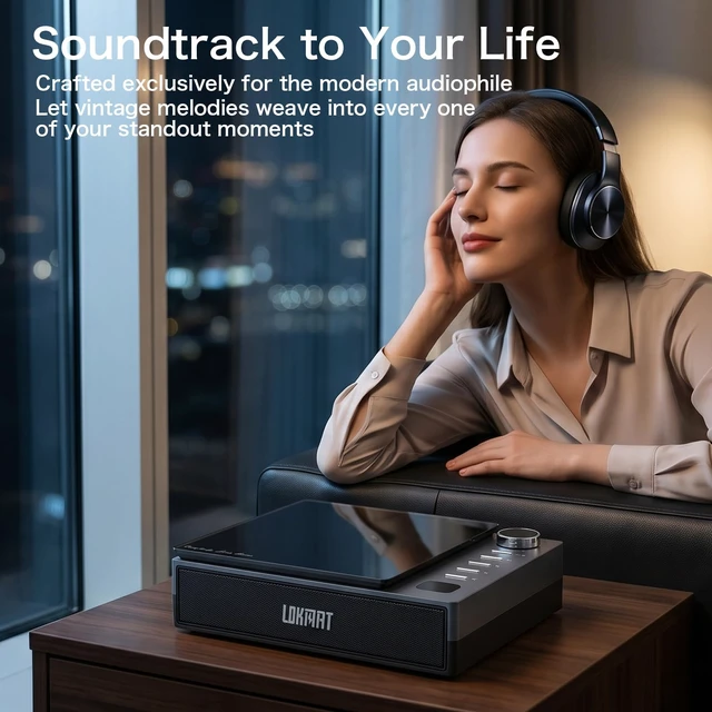 Alt view image 4 of 7 - CD Player Portable Bluetooth Small Retro CD Players for Home (Black) Portable CD Player with Speakers Rechargeable LCD Screen FM Radio Optical USB Type-C