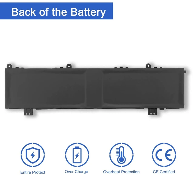 Alt view image 6 of 6 - C41N2103 Battery Replacement for Asus ROG Zephyrus Duo 16 GX650PI GX650RX GX650RW GX650RM GX650PY GX650RS GX650PV GX650PZ Series NR2202RM NR2202RS NR2202RW NR2202RX 15.4V 90Wh