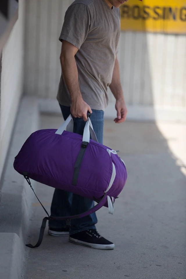 Alt view image 3 of 6 - Smart Backpack, Purple and Grey 4-1 Rolling Backpack Luggage Duffel Gym Bag Removable Dolly Laptop Tablet Pocket