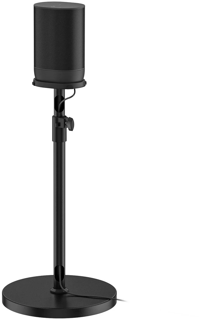 Main image of Floor Speaker Stand for Sonos Move and Sonos Move 2 Stand, 1-Pack Black ToolFree Height Adjustment 33.5"40.5", Neat Cable Management, Works With Cable & Base Charging, Weighted AntiWobble Base