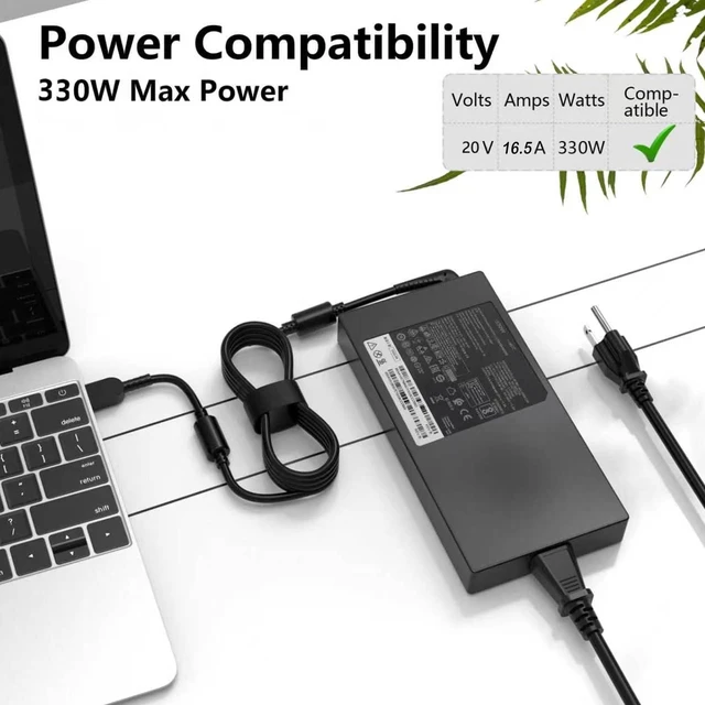 Alt view image 5 of 5 - 330W Charger fit for Lenovo Legion Pro 9 9i 7 7i 5i 5 RTX 4070 4080 4090 Legion 16IRX8 16IRX9 16IRX8H 16ARX8H 16IRX9H Laptop ADL330SDC3A 20V 16.5A Replacement Power Supply