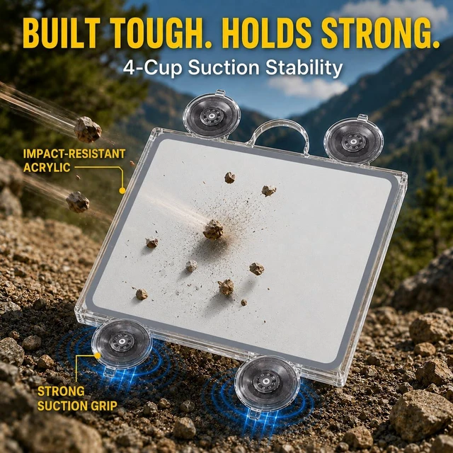 Alt view image 3 of 7 - 2-in-1 Protective Acrylic Case with 4 Suction Cup Mounts for Starlink Mini Vented design allows in-case use; carry handle simplifies setup on car windows, sunroofs, smooth roofs, RVs, trucks and boats
