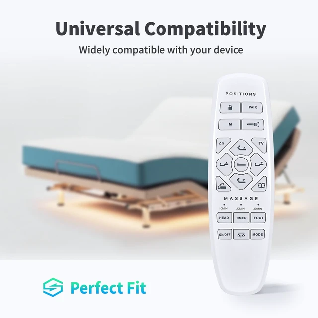 Alt view image 5 of 7 - Replacement Remote for Lucid/Okin/ESHINE/ASONLY Bed L600 RF.27.19.33 Easy pairing,Responsive control, Head/Foot lift, Zero Gravity