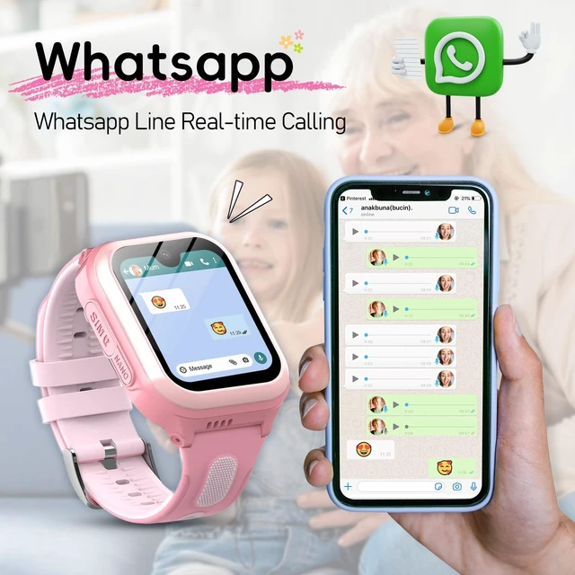 Alt view image 5 of 7 - Kids Smart Watches 1.78" AMOLED Screen Smartwatches Boys Girls 6-12 Year GPS Location Video Calls SOS Camera Message Pedometer