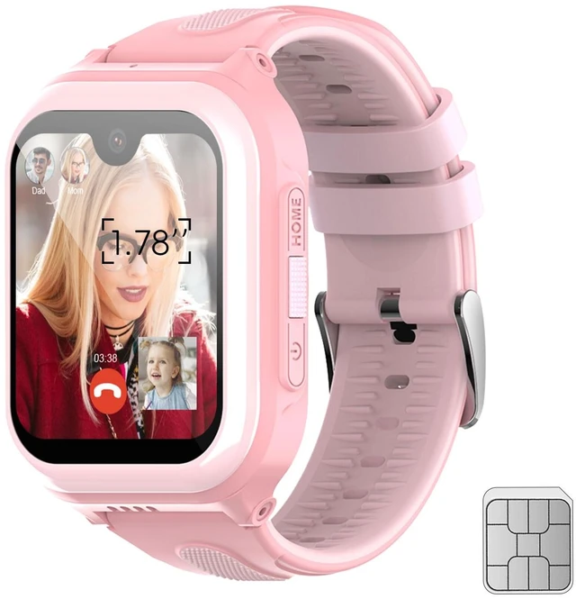 Main image of Kids Smart Watches 1.78" AMOLED Screen Smartwatches Boys Girls 6-12 Year GPS Location Video Calls SOS Camera Message Pedometer
