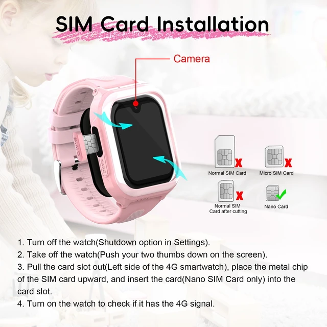 Alt view image 7 of 7 - Kids Smart Watches 1.78" AMOLED Screen Smartwatches Boys Girls 6-12 Year GPS Location Video Calls SOS Camera Message Pedometer