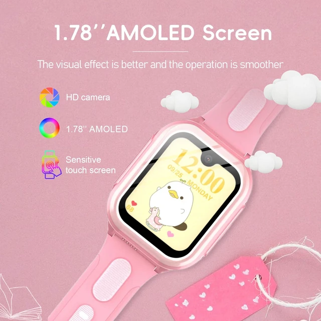 Alt view image 2 of 7 - Kids Smart Watches 1.78" AMOLED Screen Smartwatches Boys Girls 6-12 Year GPS Location Video Calls SOS Camera Message Pedometer