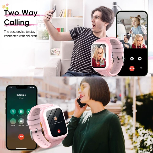 Alt view image 4 of 7 - Kids Smart Watches 1.78" AMOLED Screen Smartwatches Boys Girls 6-12 Year GPS Location Video Calls SOS Camera Message Pedometer