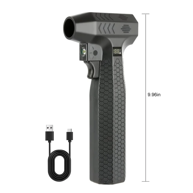 Alt view image 2 of 7 - Compressed Air Duster, 1300000RPM-100000mA Battery LED Cordless Electric Air Duster Portable Blower, Charging Cell Phone, Turbo Fan Dusters for Computer Keyboard/Cleaning/Car/PC/Salon/Home