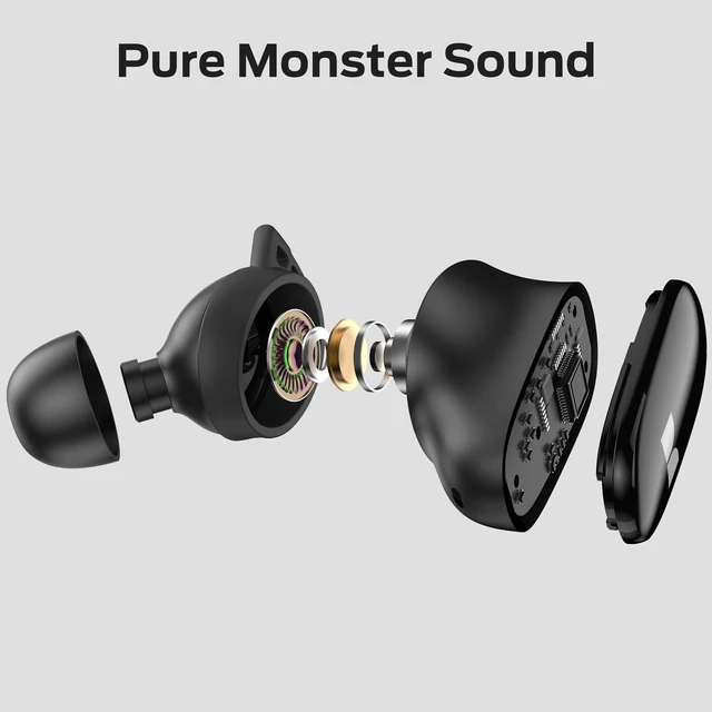 Alt view image 2 of 7 - N-Lite 206 Wireless Earbuds Bluetooth 5.4 in Ear Headphones, Bluetooth Ear Buds Built-in Microphone, Touch Control, Comfortable Fit, USB-C Fast Charging, IPX6 Waterproof, 25H Playtime, Black