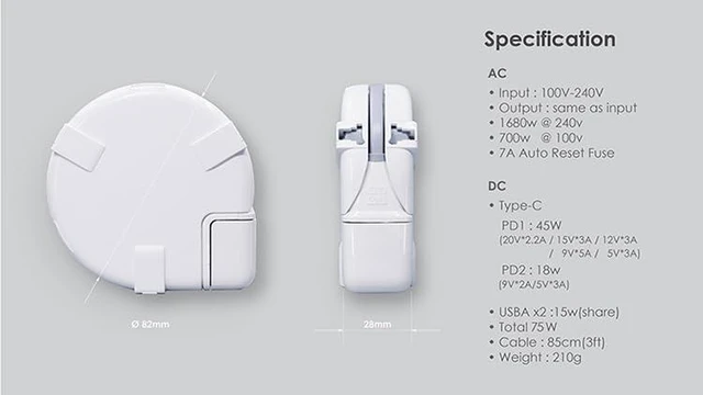 Alt view image 4 of 7 - TOFU Maru All-in-One Circular Travel Hub and Desktop Companion