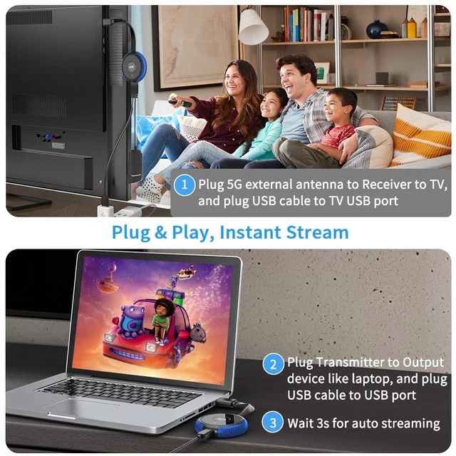 Alt view image 2 of 5 - Wireless HDMI Transmitter TX Red - 1 Receiver to 8 Transmitter, Best for Meeting Room