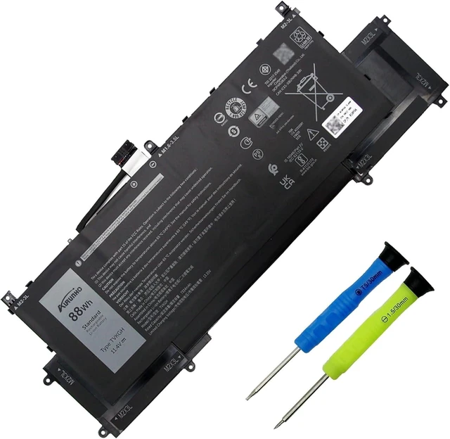 Main image of TVKGH 88W 6Cell Laptop Battery Replacement for Dell Latitude 9510 9520 Latitude 9520 2-in-1 Series N7HT0 TVKGH V5K68 N2NLL HYMNG 08NFC7 N2NLL N7HTO 0PKW00 089GNG 0HYMNG