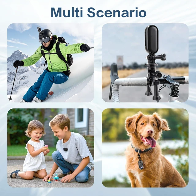 Alt view image 7 of 7 - 4K Thumb Action Camera, Sports & Action Video Cameras Portable for Cycling, Motorcycle (with 64G-Card, Black)