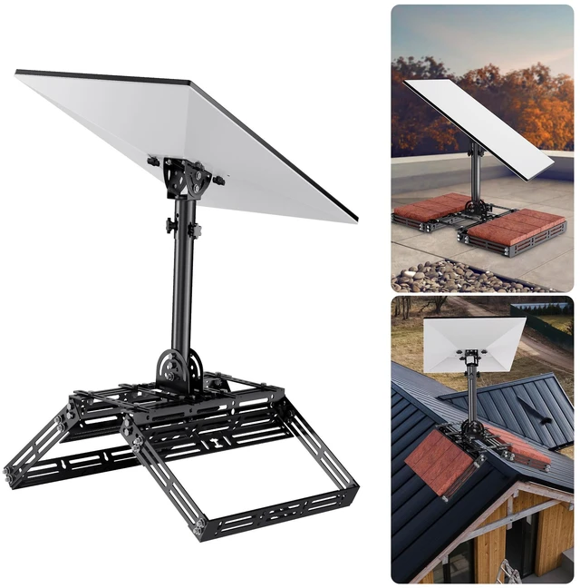 Main image of Roof Ridge Mount for Starlink Gen 3, 8 Piece Bricks Starlink Mounting Kit with Tilt Angle Adjustable Pipe Adapter, Starlink Internet Kit Satellite Pole Mount for Starlink Gen 3 Standard Dish
