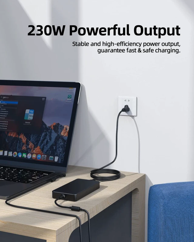 Alt view image 7 of 7 - 230W Charger Fit for Asus Rog Zephyrus M15 M16 G16 GM501G GM501 GU502L GU502 GU502G GU603 GU603H GU603HE GM501GM GM501GS GU502GV GU502GU GU502LW GU502LWS GU502LU GU502LV Laptop Power Adapter