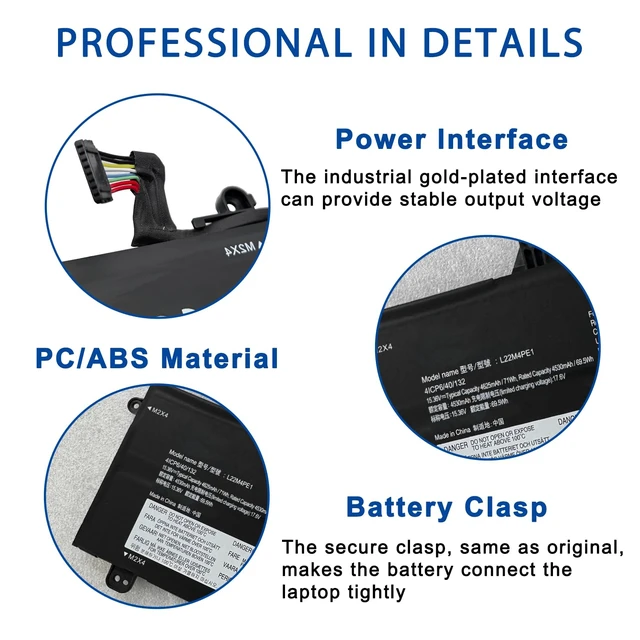 Alt view image 5 of 6 - L22M4PE1 71Wh Laptop Battery Replacement for Lenovo ThinkBook 16 G6 ABP G6 IRL G7 ARP G7 IML G8 IRL Series SB11N47477 5B11L93199 SB11N47477 5B11N47479 L22D4PE1 SB11L93198 5B11L93201 15.36V