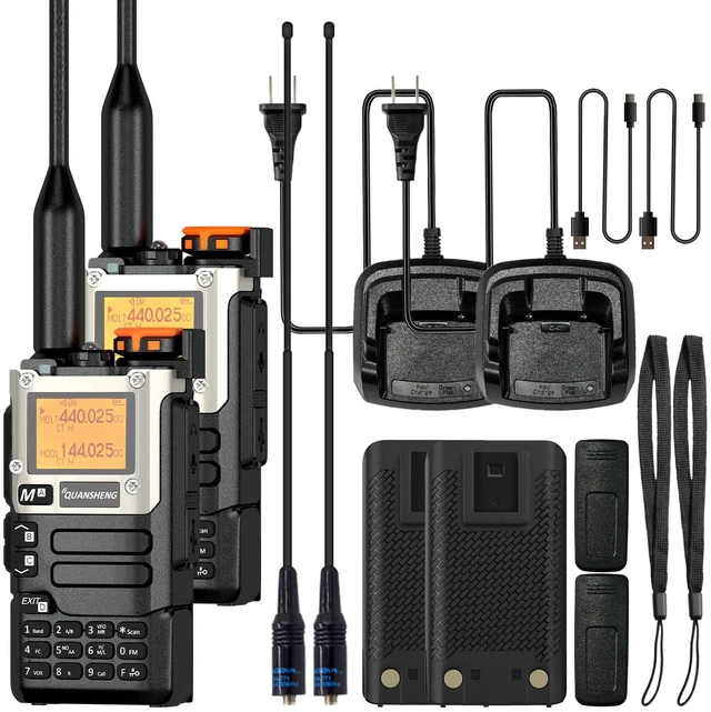 Main image of 2 Packs Quansheng UV-K5(8) Radio USB-C Charging Two Way Radio Long Range with NOAA for Adults 5W U/V Dual Band DTMF AM FM Walkie Talkie Rechargeable UV-K6 771 Antenna