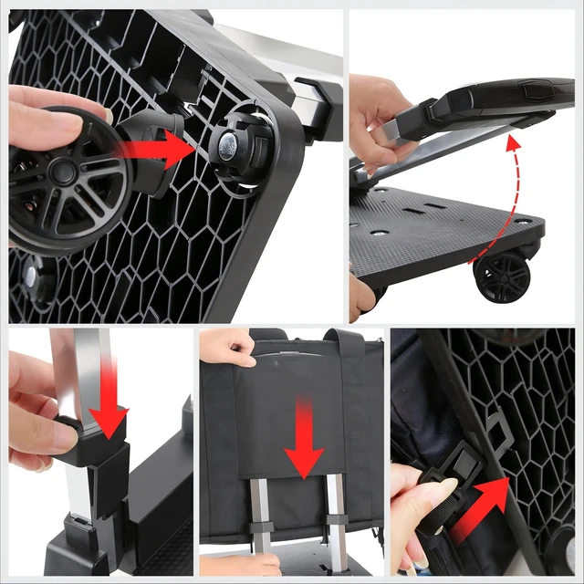 Alt view image 7 of 7 - Rolling Teacher Bag with Five 360-Degree Rotating Wheels, Designed for Teacher Art,Worker,Nurse, Srapbooking, CraftWith YKK Zipers,Fits for 17.3" Laptop