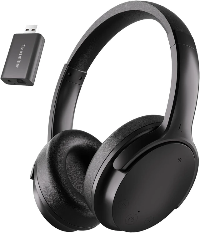 Main image of Wireless Headphones for TV Watching Louder and Clearer for Seniors, Over Ear, USB Transmitter, Plug & Play, No Audio Delay