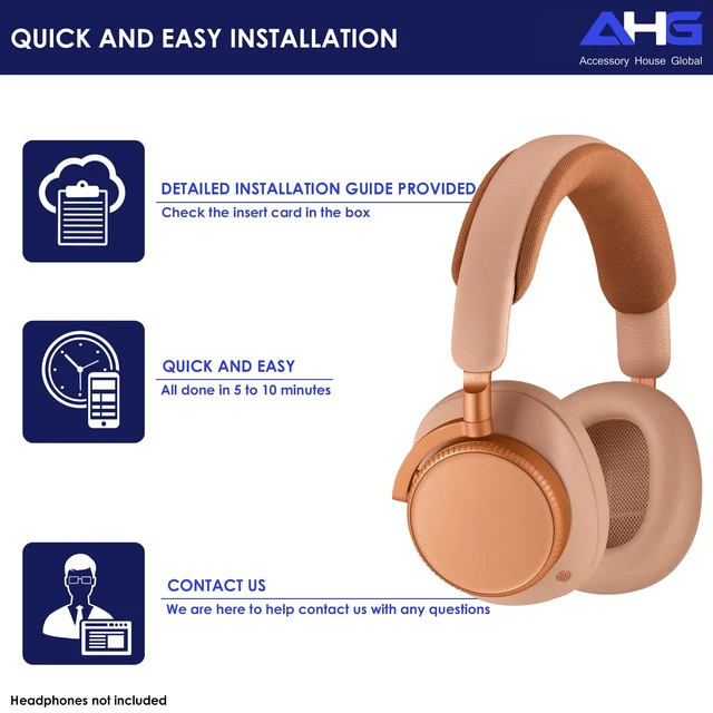 Alt view image 6 of 7 - Replacement Beoplay h100 Ear Pads Cushions Compatible with Bang & Olufsen Beoplay H100 Headphones (Sunset Apricot). Sheepskin Leather/High-Density Foam/Strong Magnet