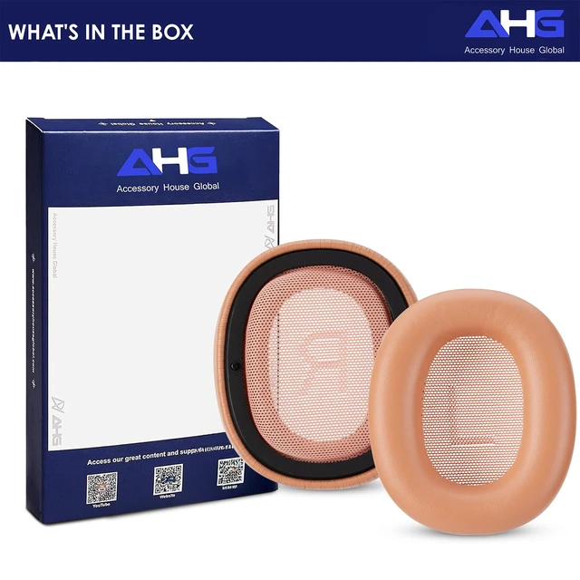 Alt view image 7 of 7 - Replacement Beoplay h100 Ear Pads Cushions Compatible with Bang & Olufsen Beoplay H100 Headphones (Sunset Apricot). Sheepskin Leather/High-Density Foam/Strong Magnet