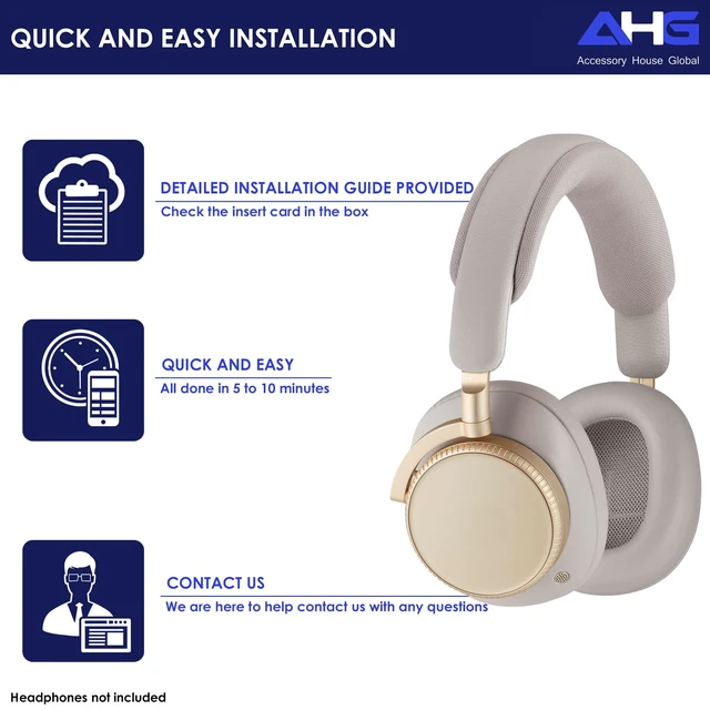 Alt view image 6 of 7 - Replacement Beoplay h100 Ear Pads Cushions Compatible with Bang & Olufsen Beoplay H100 Headphones (Hourglass Sand). Sheepskin Leather/High-Density Foam/Strong Magnet