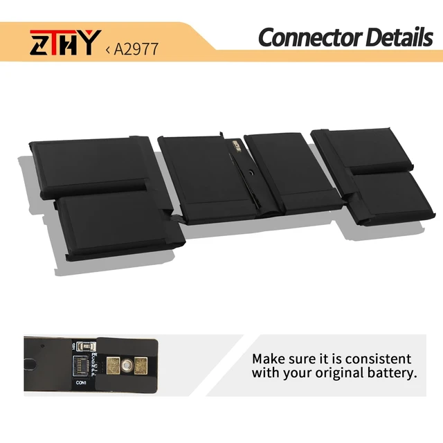 Alt view image 5 of 7 - A2977 Laptop Battery for MacBook Pro 14 inch A2992 (late 2023) Pro 14 M3 Replacement Battery for 14-inch MacBook Pro Mac15 69Wh 6068mAh 11.47V