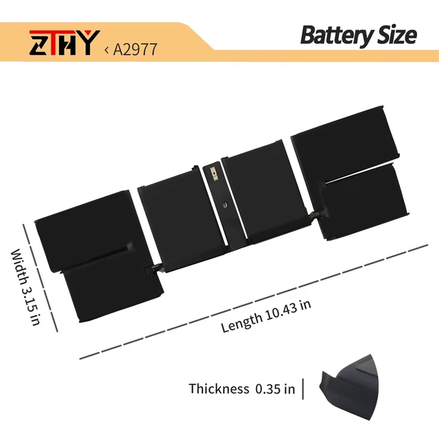Alt view image 7 of 7 - A2977 Laptop Battery for MacBook Pro 14 inch A2992 (late 2023) Pro 14 M3 Replacement Battery for 14-inch MacBook Pro Mac15 69Wh 6068mAh 11.47V