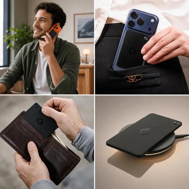 Alt view image 2 of 7 - AI Voice Recorder, Transcribe & Summarize, Personal AI Assistant Al Notetaker, 3mm thin, Wireless Charging, Voice Recorder,2-Week Battery,Unlimited Transcription,No Subscription,Note Taker
