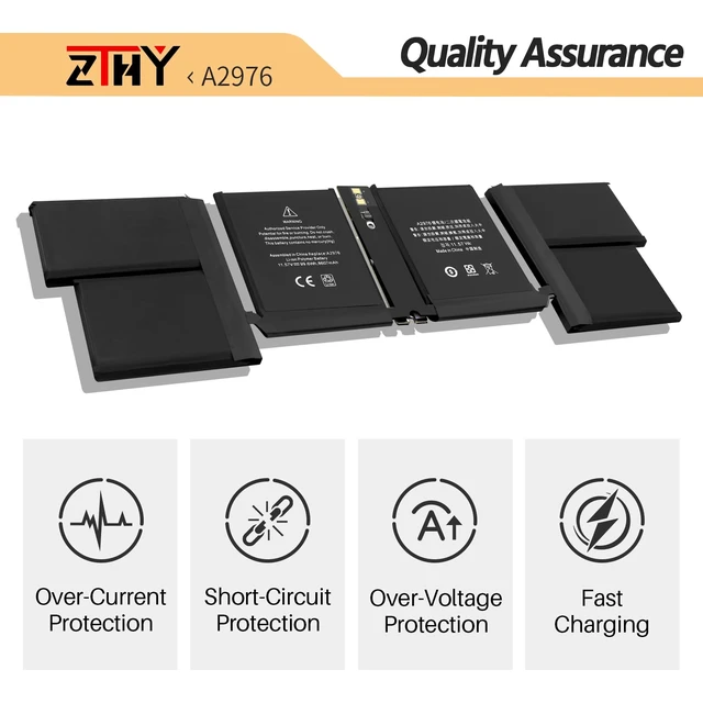 Alt view image 3 of 7 - A2976 Laptop Battery for MacBook Pro 16-inch A2991 (late 2023) MRW43LL/A MRW13LL/A MRW63LL/A MRW23LL/A MRW73LL/A MRW33LL/A M3 Pro (end of 2023) EMC 8408 11.57V 99.6Wh 8607mAh