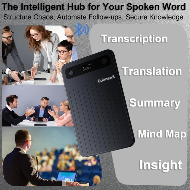 Alt view image 6 of 7 - AI Voice Recorder Unlimited Transcribe Summarize 64G Bluetooth Grey App Control, Auto Transcription Summaries, Support 120+ Laguages, Portable Recorder, Meetings, Calls, Lectures, Professionals