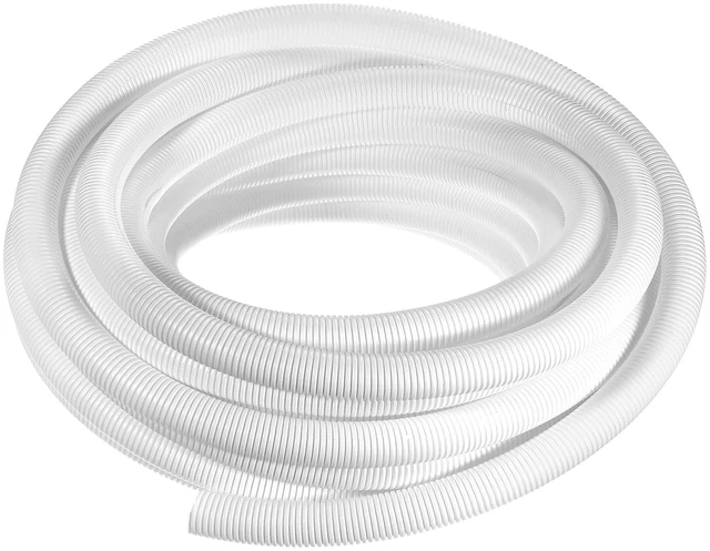 Main image of 3/4 Inch x 50 Ft Split Wire Loom Tubing, Guard Convoluted Flex, Protective Split Cable Conduit, Flexible Wire Protector Tubing, Electrical Cord Cover,White