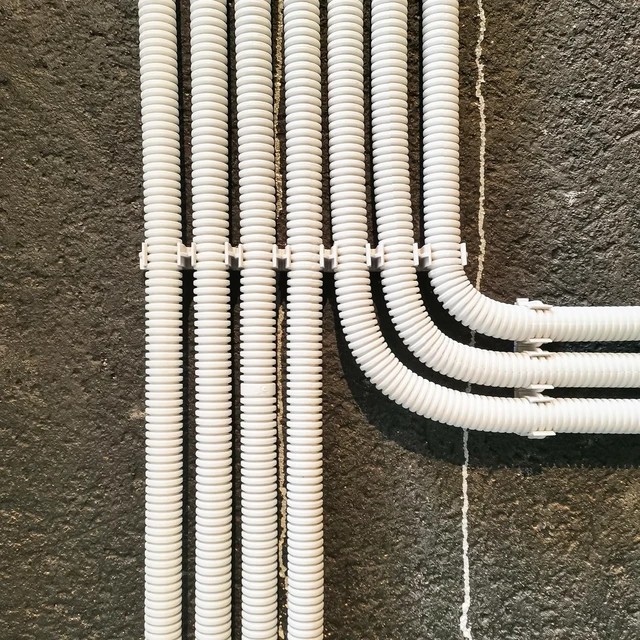 Alt view image 7 of 7 - 3/4 Inch x 50 Ft Split Wire Loom Tubing, Guard Convoluted Flex, Protective Split Cable Conduit, Flexible Wire Protector Tubing, Electrical Cord Cover,White