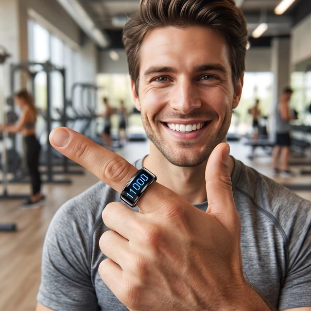 Alt view image 3 of 7 - Smart Ring LED Display Heart Rate SpO2 IP68