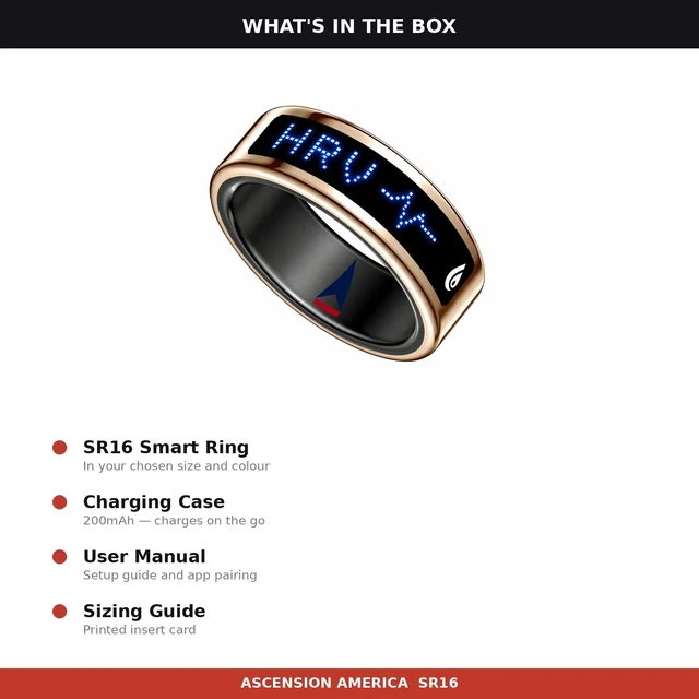 Alt view image 6 of 7 - Smart Ring LED Display Heart Rate SpO2 IP68